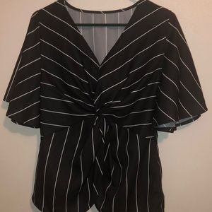 Black striped blouse